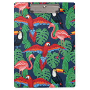 Porte-bloc Oiseaux tropicaux dans des couleurs lumineuses