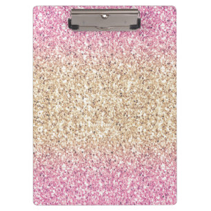 Porte-bloc Ombre Parties scintillant magique rose et or