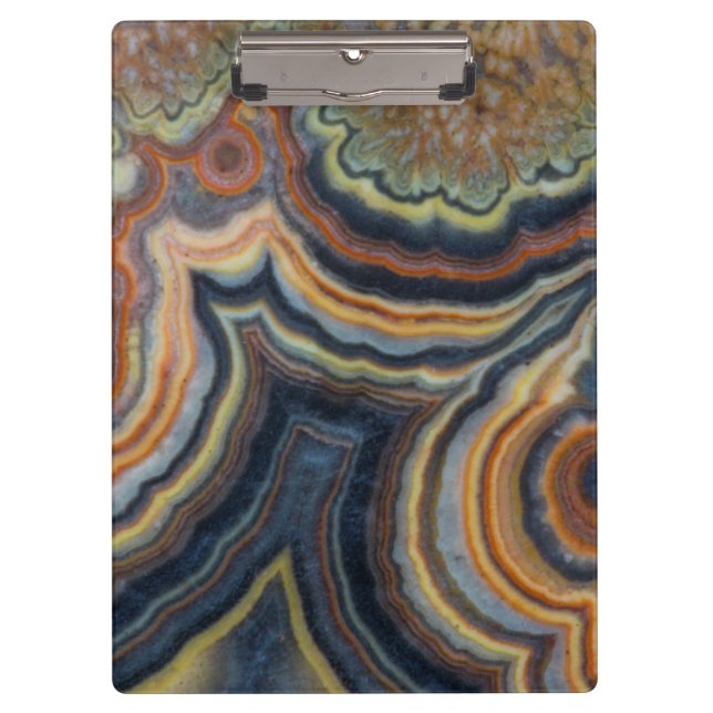 Porte-bloc Onyx à tube fleuri (Devant)