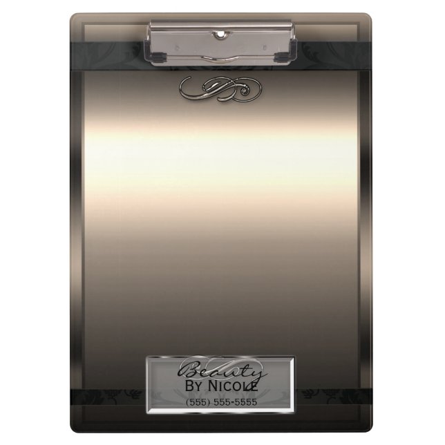 Porte-bloc Or Bronze Éclat Élégant Chic Luxe Personnalisé (Devant)