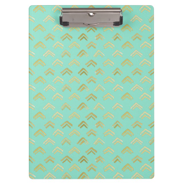 Porte-bloc Or élégant et Porte - bloc Turquoise (Devant)