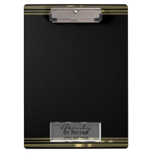 Porte-bloc Or Noir Bande Élégant Chic Glam Personnalisé