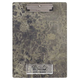 Porte-bloc Or Noir Pailleté Granite Glam Personnalisé