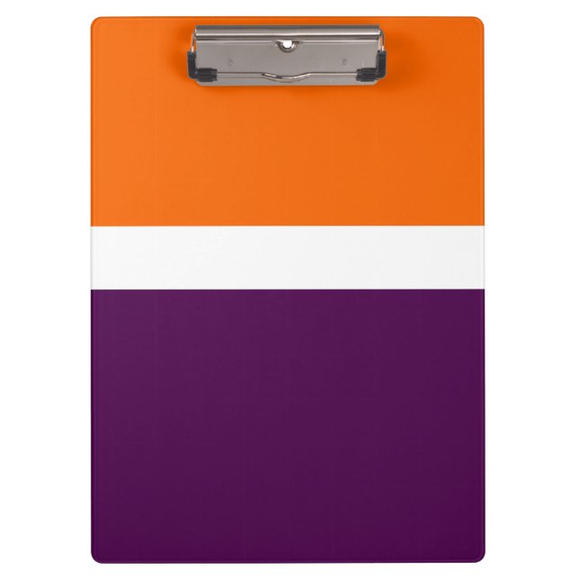 Porte-bloc Orange blanc violet couleur pâle Conception des bl (Devant)