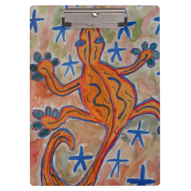 Porte-bloc Orange Gecko (Devant)