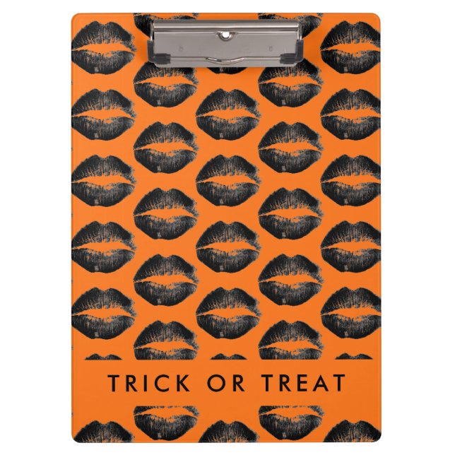 Porte-bloc Orange Halloween Trou ou traitement (Devant)