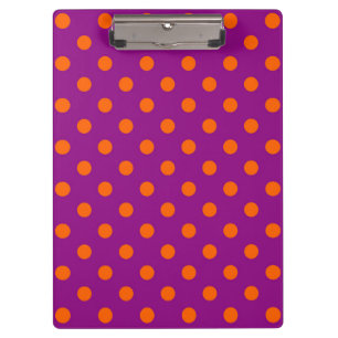 Porte-bloc Orange On Purple Pois Design Motif