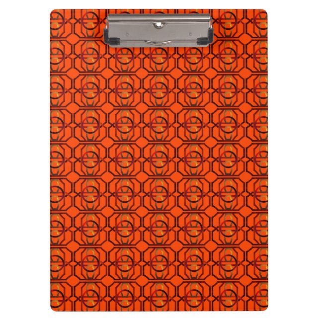 Porte-bloc Orange rétro des années 1970 (Devant)
