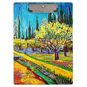 Porte-bloc Orchard Bordé par Cyprès Vincent Van Gogh