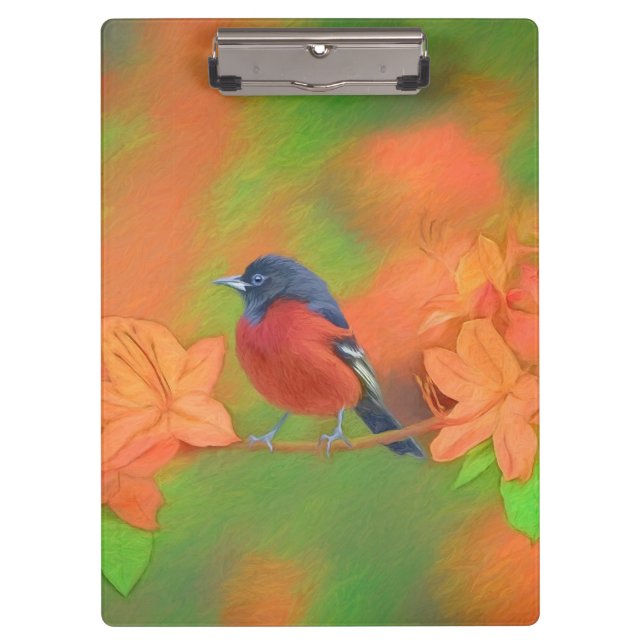Porte-bloc Orchard Oriole Songbird Peinture Oiseau original (Devant)