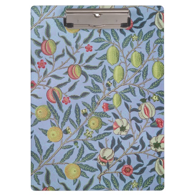 Porte-bloc Ornement Bleu Grenade Fruit William Morris (Devant)