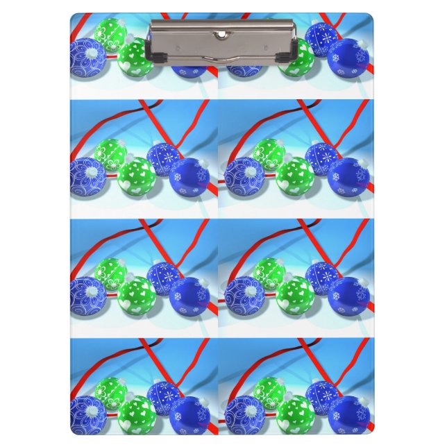 Porte-bloc Ornements de Noël (Devant)