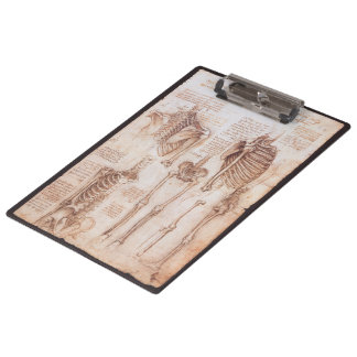 Porte-bloc Os de squelette de Léonard de Vinci, anatomie huma