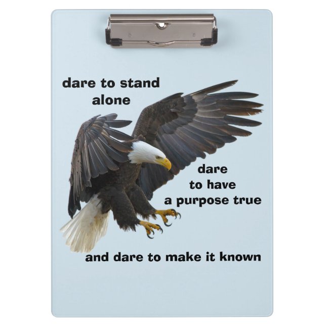 Porte-bloc Oser se tenir seul, American Bald Eagle Edition (Devant)
