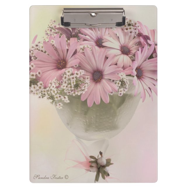 Porte-bloc Ostéospernum rose (Devant)