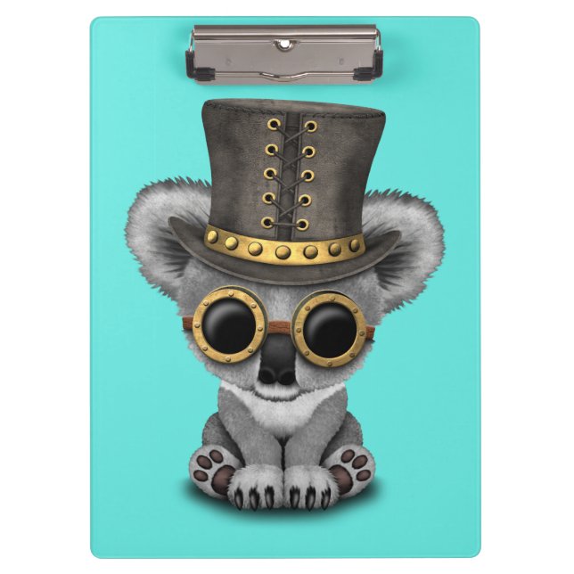 Porte-bloc Ours de koala mignon de bébé de Steampunk (Devant)