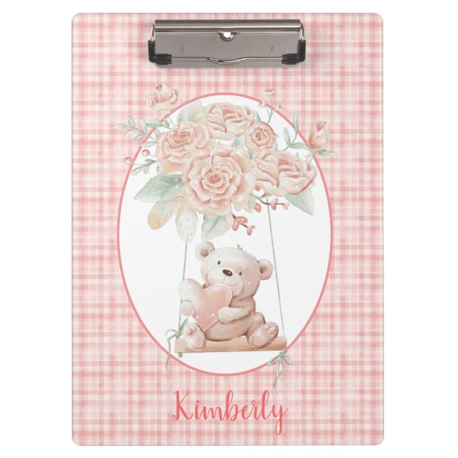 Porte-bloc Ours en peluche mignon (Devant)