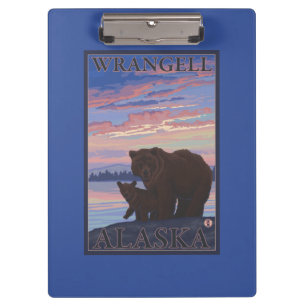 Porte-bloc Ours et CUB - Wrangell, Alaska