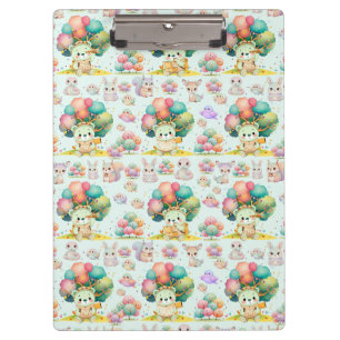 Porte-bloc Ours explorateur mignon et motif d'animaux de la f