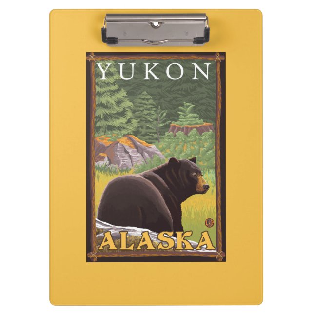 Porte-bloc Ours noir dans la forêt - le Yukon, Alaska (Devant)