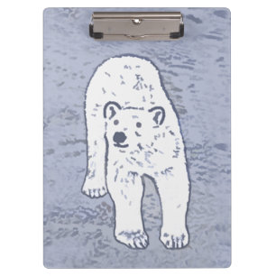 Porte-bloc Ours polaire sur la peinture sur glace - Art origi