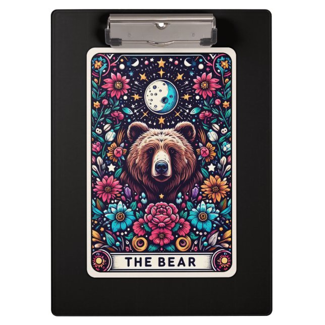Porte-bloc Ours Tarot, Esprit Mystique de la Forêt (Devant)
