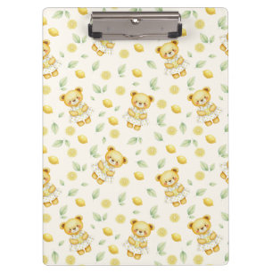 Porte-bloc Ourson au citron mignon et motif transparent de li