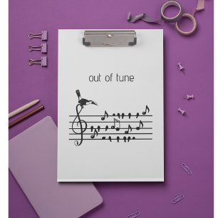 Porte-bloc Out of Tune, toucan rejoignant les oiseaux chanteu