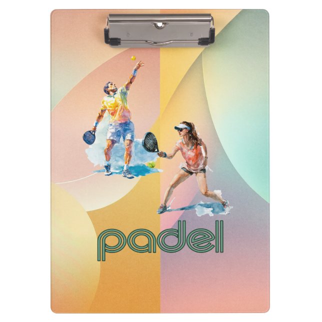 Porte-bloc Padel Clipboard – Style Padel Vibrant (Devant)