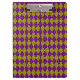 Porte-bloc Paillettes de diamant or et violet