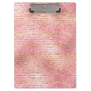 Porte-bloc Paillettes dorées et bandes glamour de papier d'al
