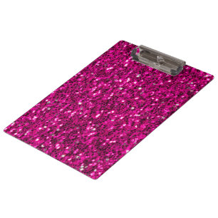 Porte-bloc Paillettes rose chaud fausses