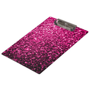 Porte-bloc Paillettes scintillantes fausses rose chaud