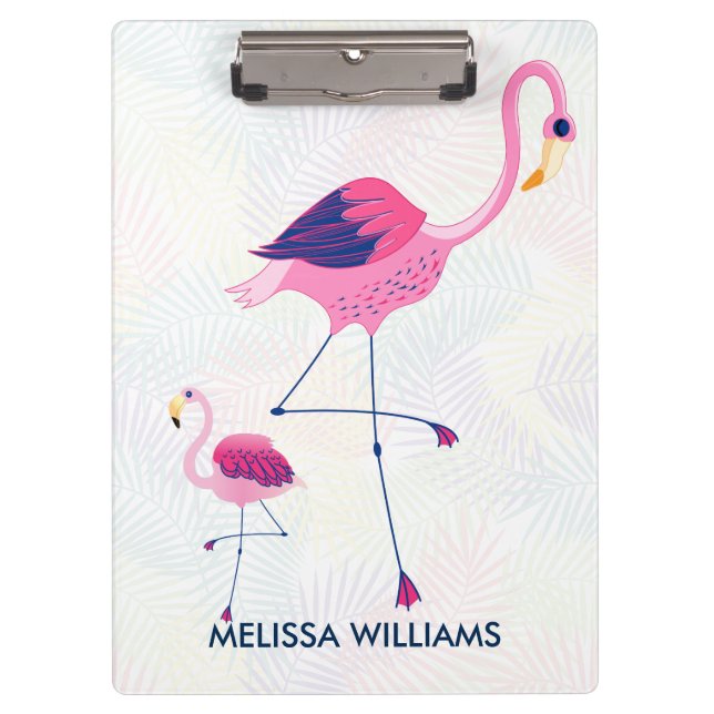 Porte-bloc Paire De Flamants roses Roses Illustration (Devant)