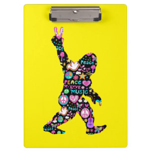 Porte-bloc Paix Amour Bigfoot Hippie Drôle Amateur de Bigfoot