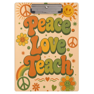 Porte-bloc Paix Amour Enseigner Prof Inspirant