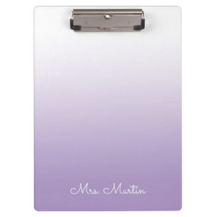 Porte-bloc Pale Purple Gradient Professeur Personnalisé