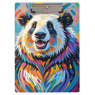 Porte-bloc Panda coloré abstrait dessin animal