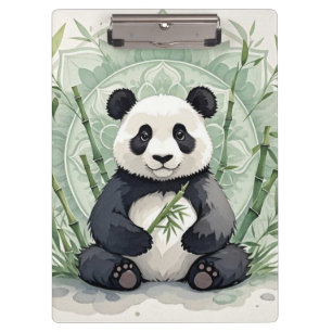 Porte-bloc Panda de Chubby assis dans une pose de lotus