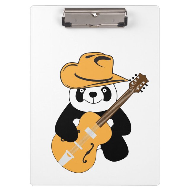 Porte-bloc Panda drôle avec guitare (Devant)