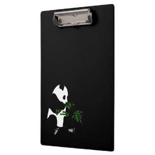 Porte-bloc Panda géant mange du bambou noir