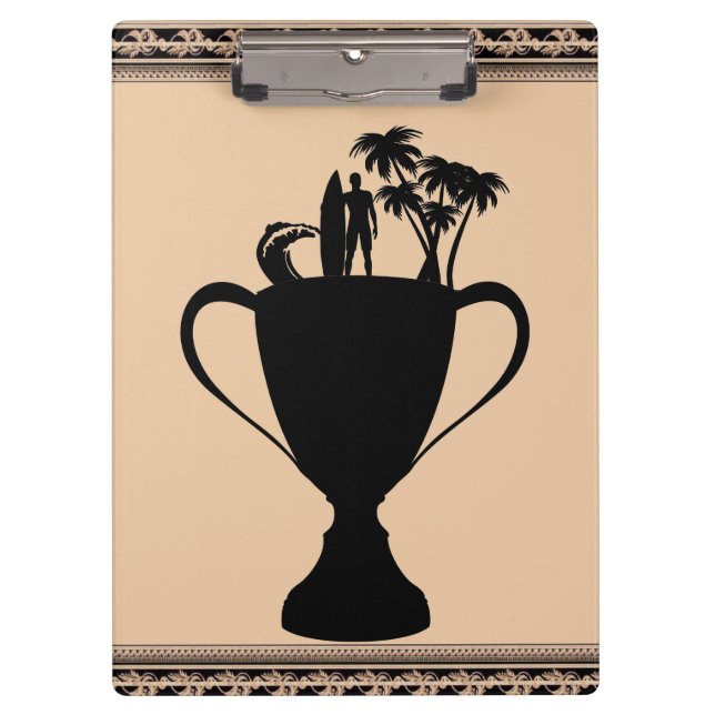 Porte-bloc Panneau de trophée de surf (Devant)