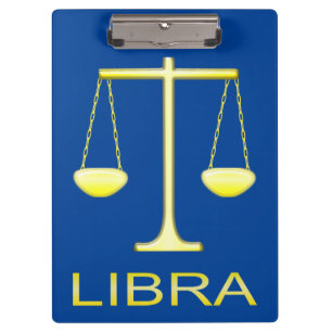 Porte-bloc Panneau étoile Balance dorée de Libra
