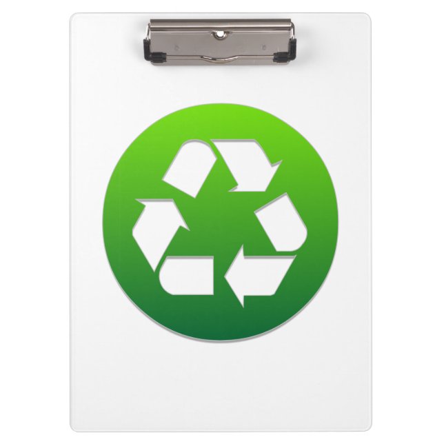 Porte-bloc Panneau Recyclage vert (Devant)