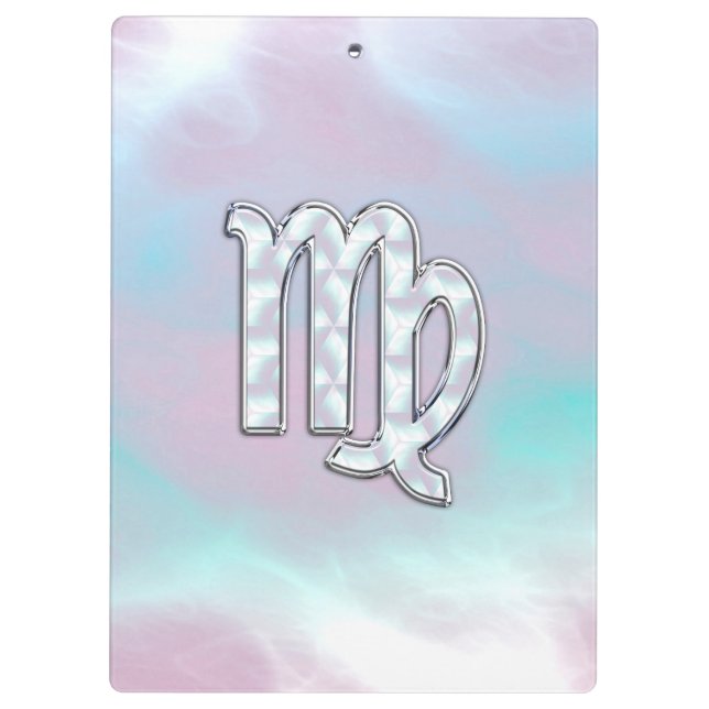Porte-bloc Panneau Virgo Zodiac sur Pastels Mère de Perle (Dos)