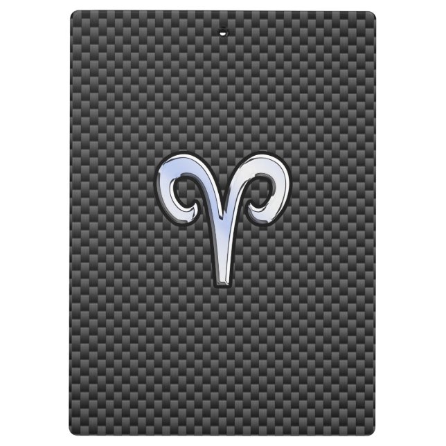 Porte-bloc Panneau Zodiac Silver Aries Black Carbon Fibre Pri (Dos)