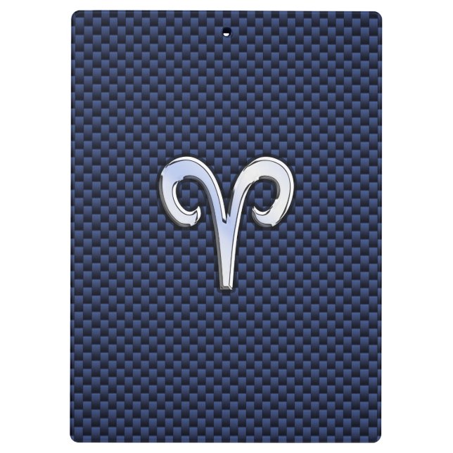 Porte-bloc Panneau Zodiac Silver Aries Bleu Carbone Fibres Im (Dos)