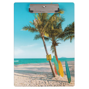 Porte-bloc Panneaux de surf sur la plage lancer oreiller