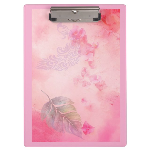 Porte-bloc Paon et plume (Devant)