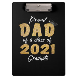 Porte-bloc Papa fier d'une classe de 2021 Diplômé